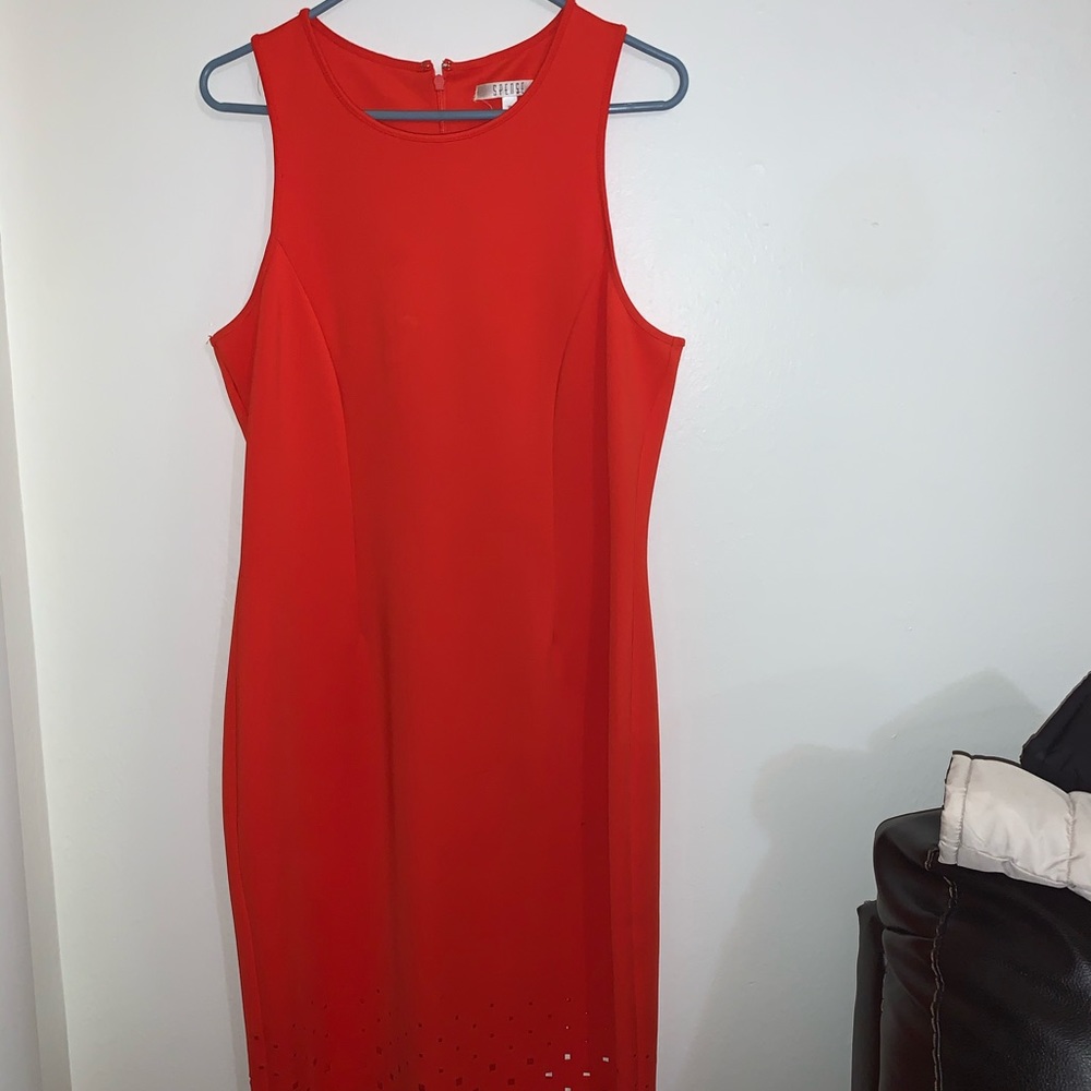 Tangerine 3/4 length dress